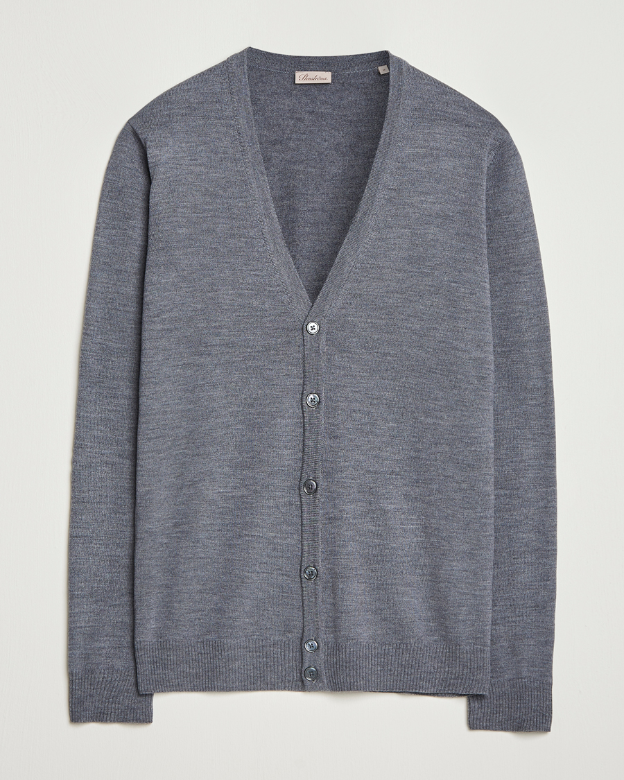 Stenströms Merino Cardigan Grey