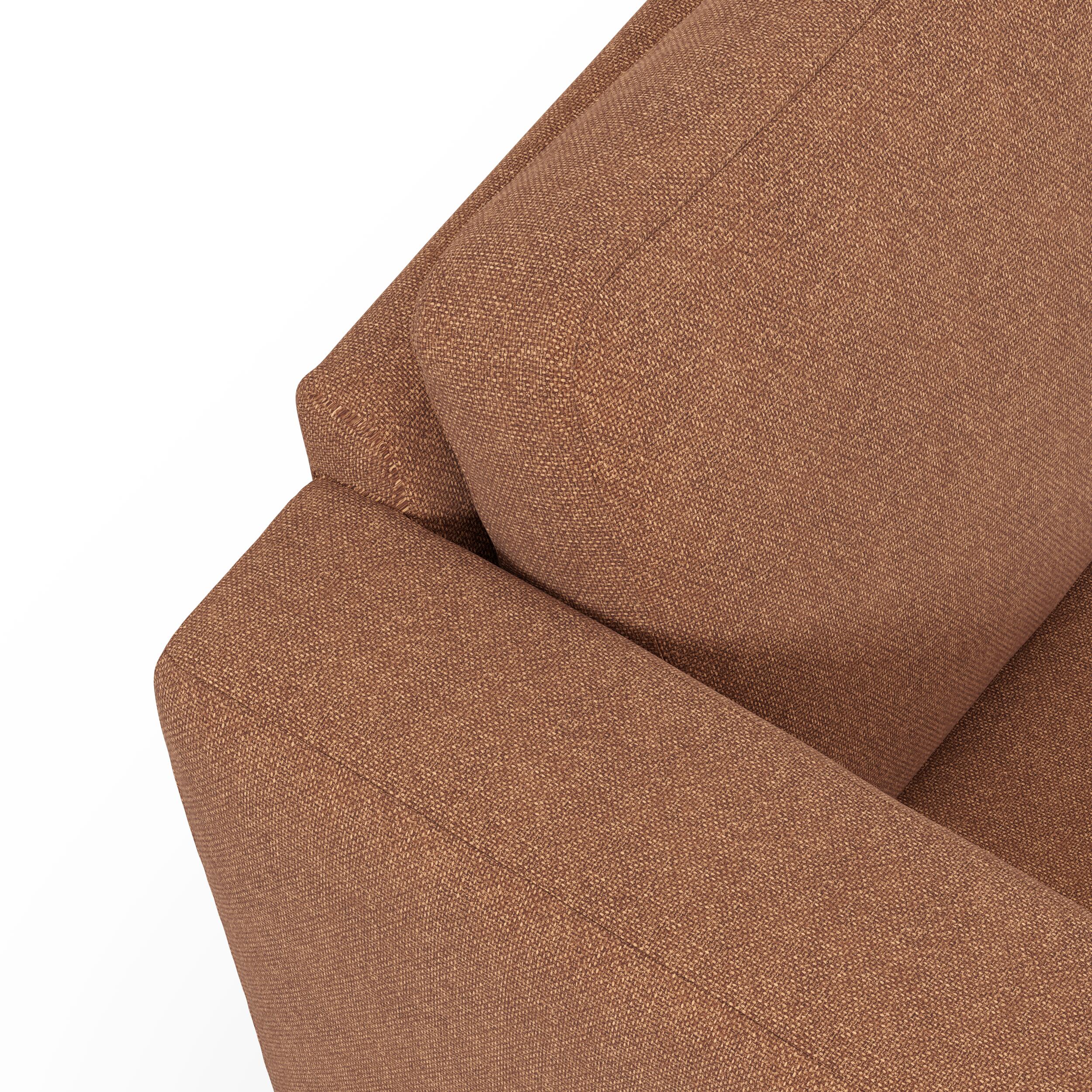 Lean højrevendt hjørnesofa med pufafslutning