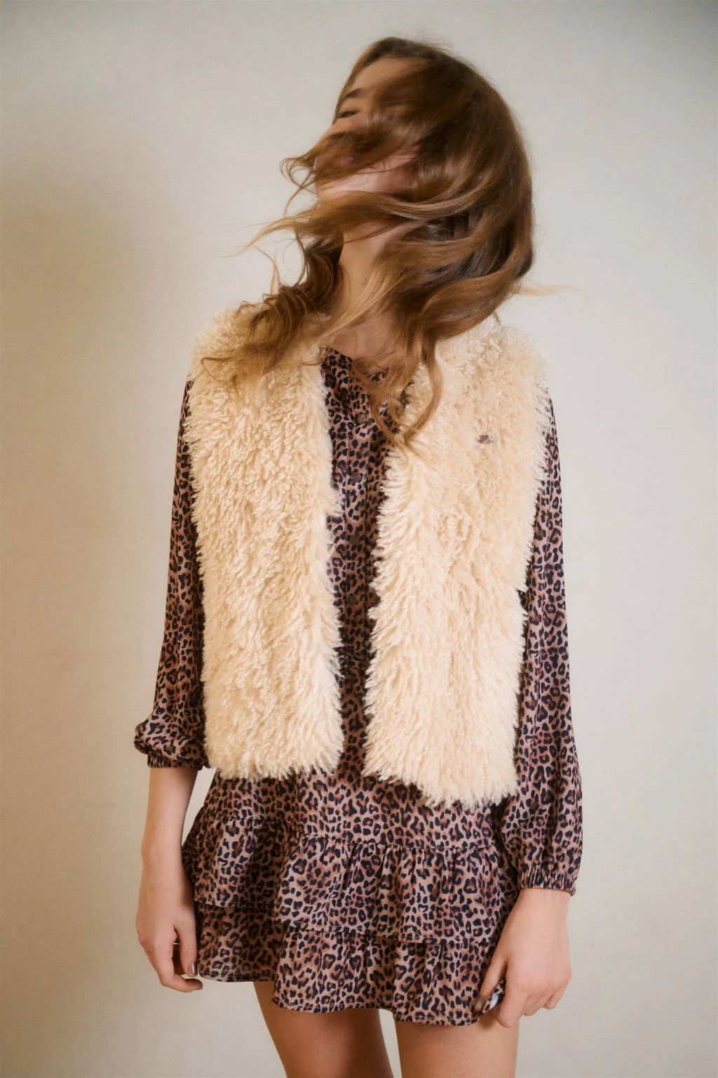 NoBell’ teddy gilet ecru