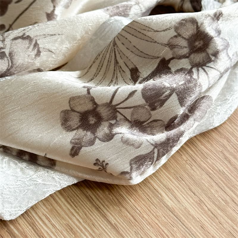 enthice - Print satijnen scrunchie