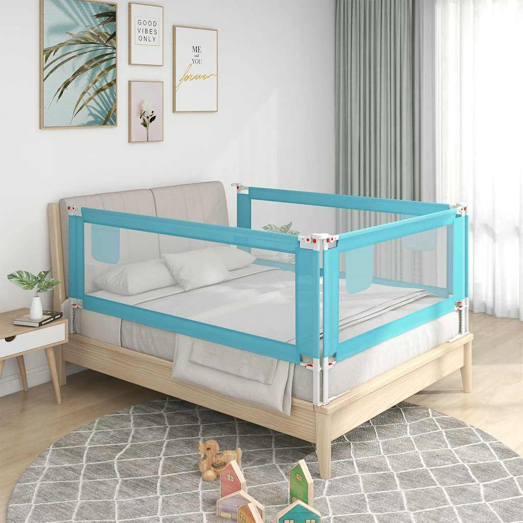 vidaXL Babybedhek 120x25 cm stof blauw