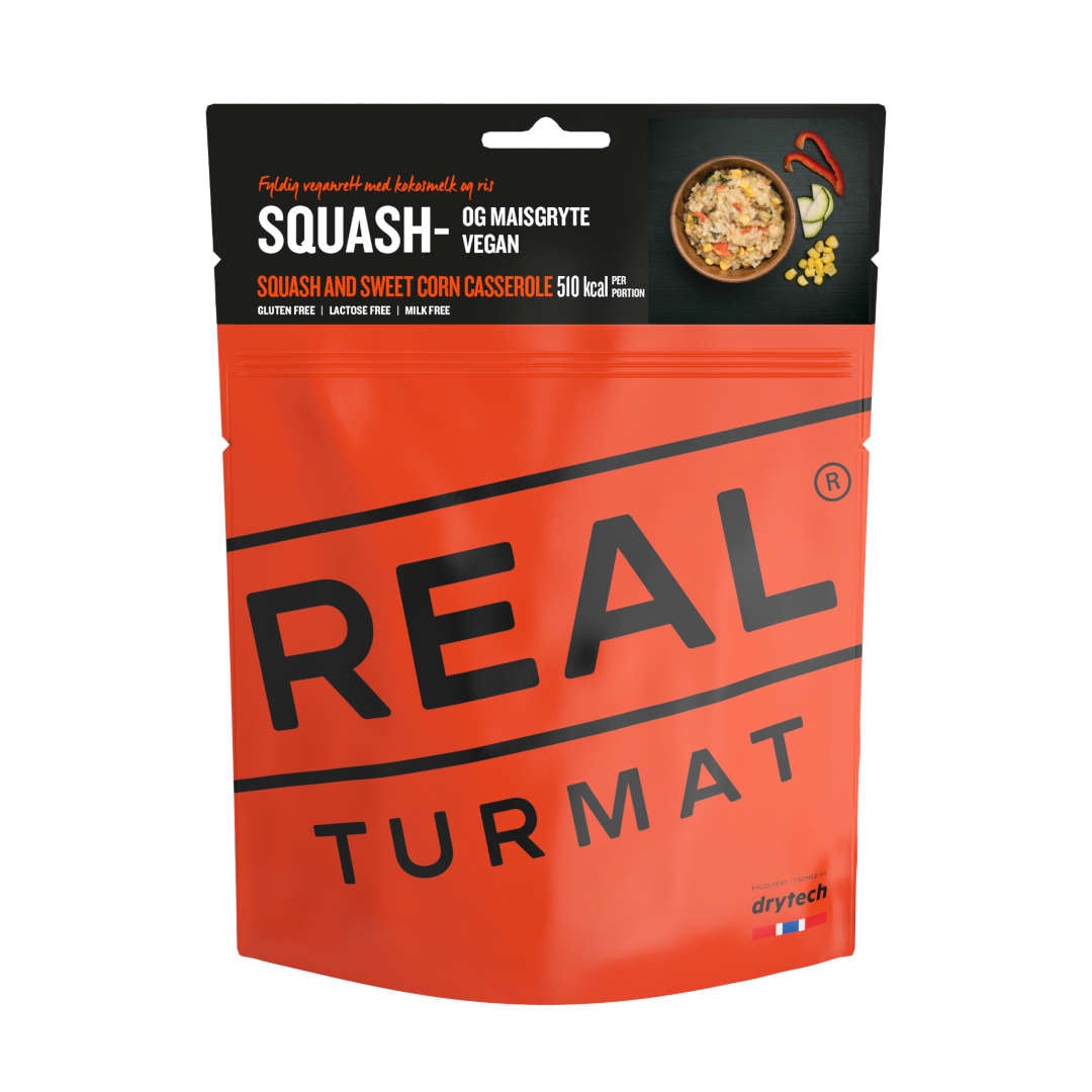 Real Turmat Squash og mais gryte<br>Vegansk