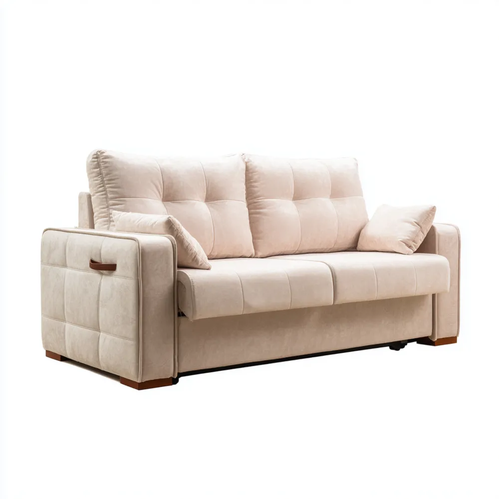 2-Sitzer-Sofa 200x90x95 cm Stoffpolsterung Beige Modernes Design - Sch