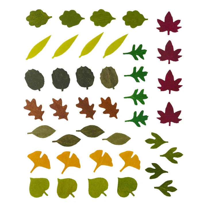 Moon Picnic Feuilles de la forêt en bois
