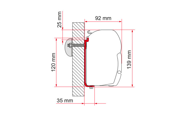 Fiamma Kit AS 110 Markisenadapter für Fiamma F45