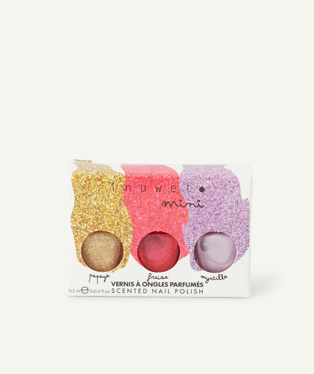 INUWETCOFFRET TRIO DE VERNIS À L'EAU RAINBOW VEGAN