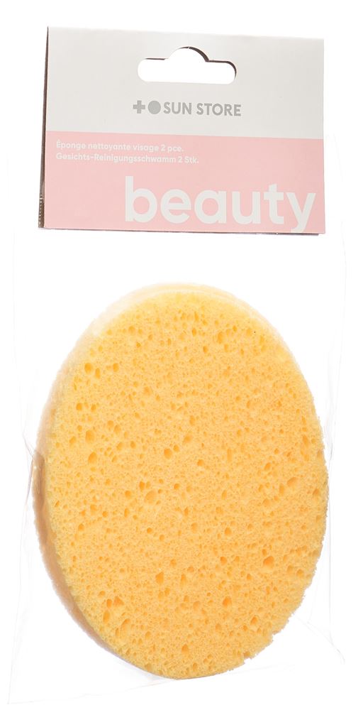 Sun Store Beauty Gesichts-Reinigungsschwamm<br>2 Stück, Beutel, oval 100% vegan