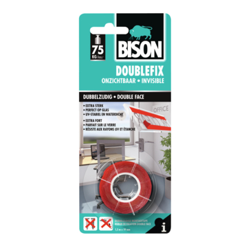Bison doublefix transparant rood