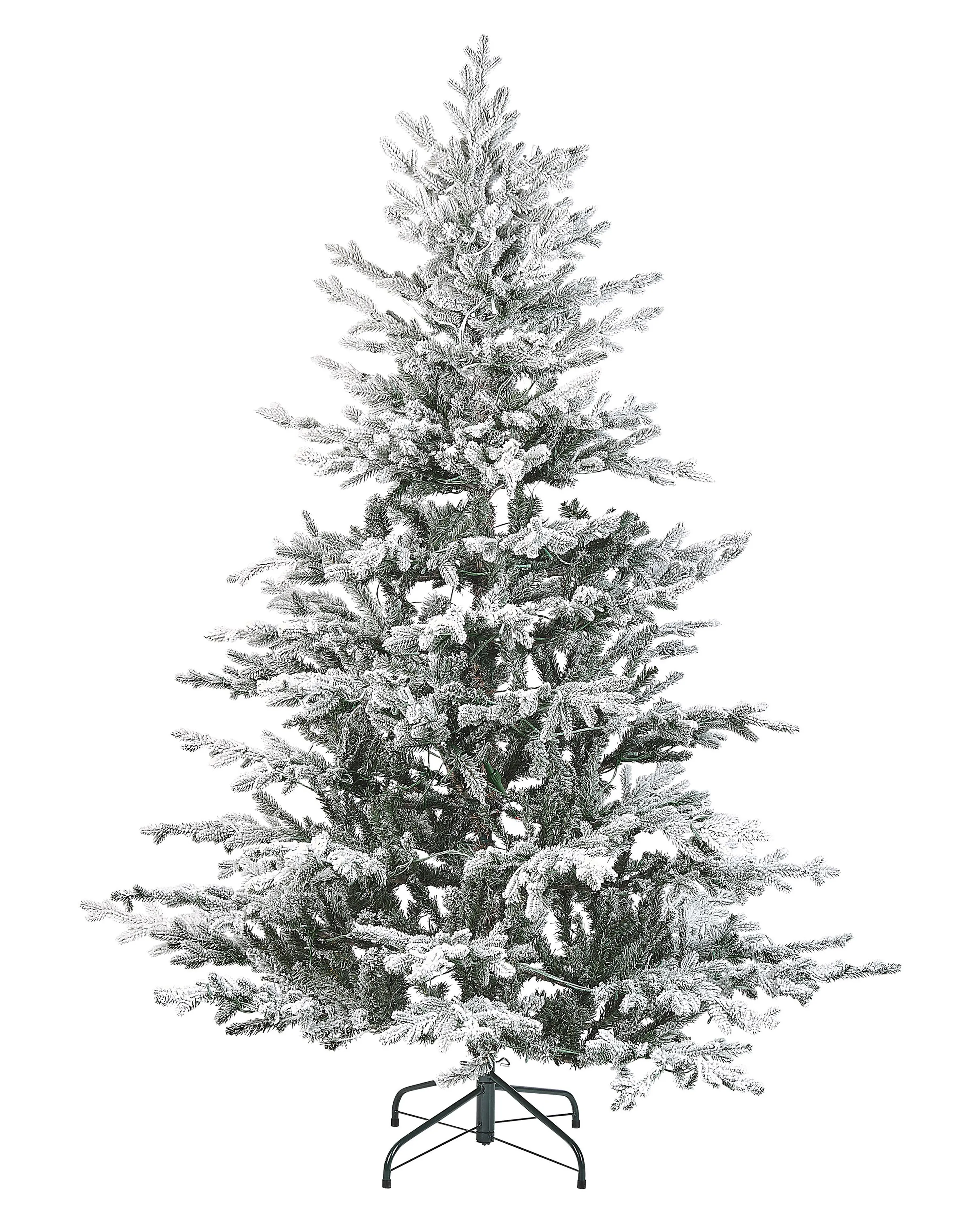 Besneeuwde kunstkerstboom LED BRISCO 180 cm Wit
