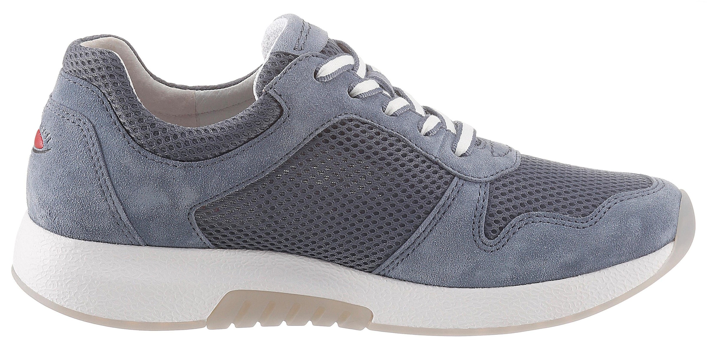 Gabor Rollingsoft Keilsneaker  , Freizeitschuh, Halbschuh, Schnürschuh im sommerlichem Materialmix