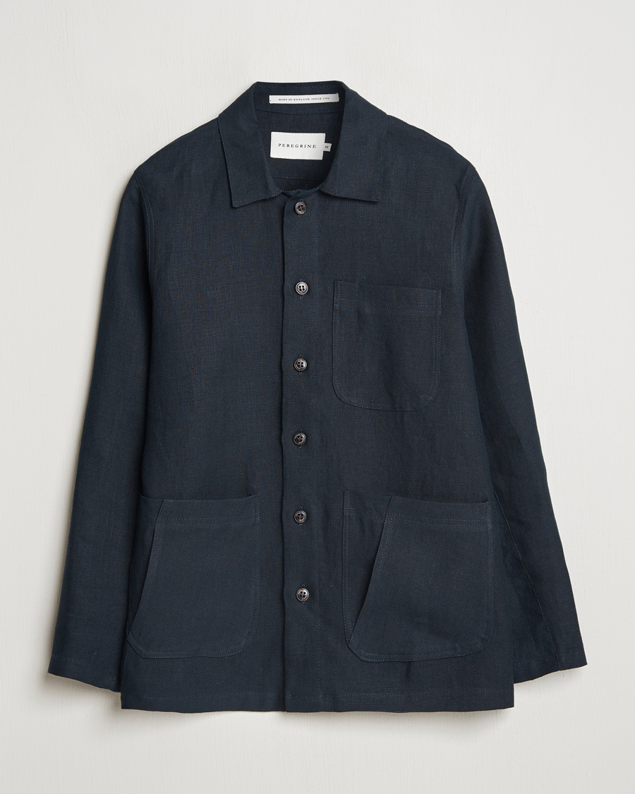 Peregrine Grange Linen Shacket Navy