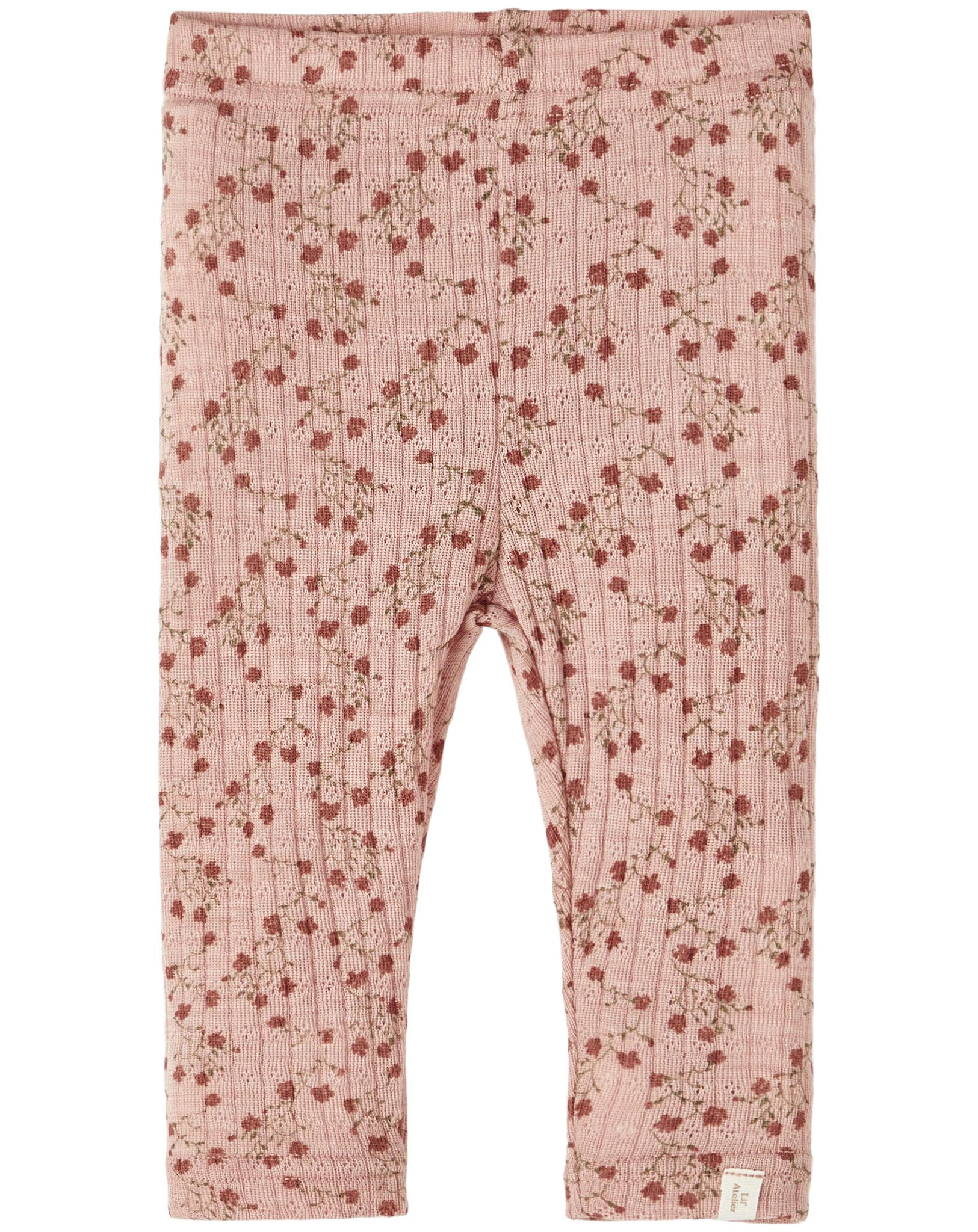 Woll-Leggings NBFFARGA ROSES in roebuck