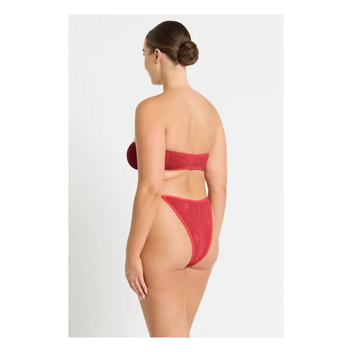 Bond-Eye Bas de Maillot Anisha Jacquard Palmier | Rouge