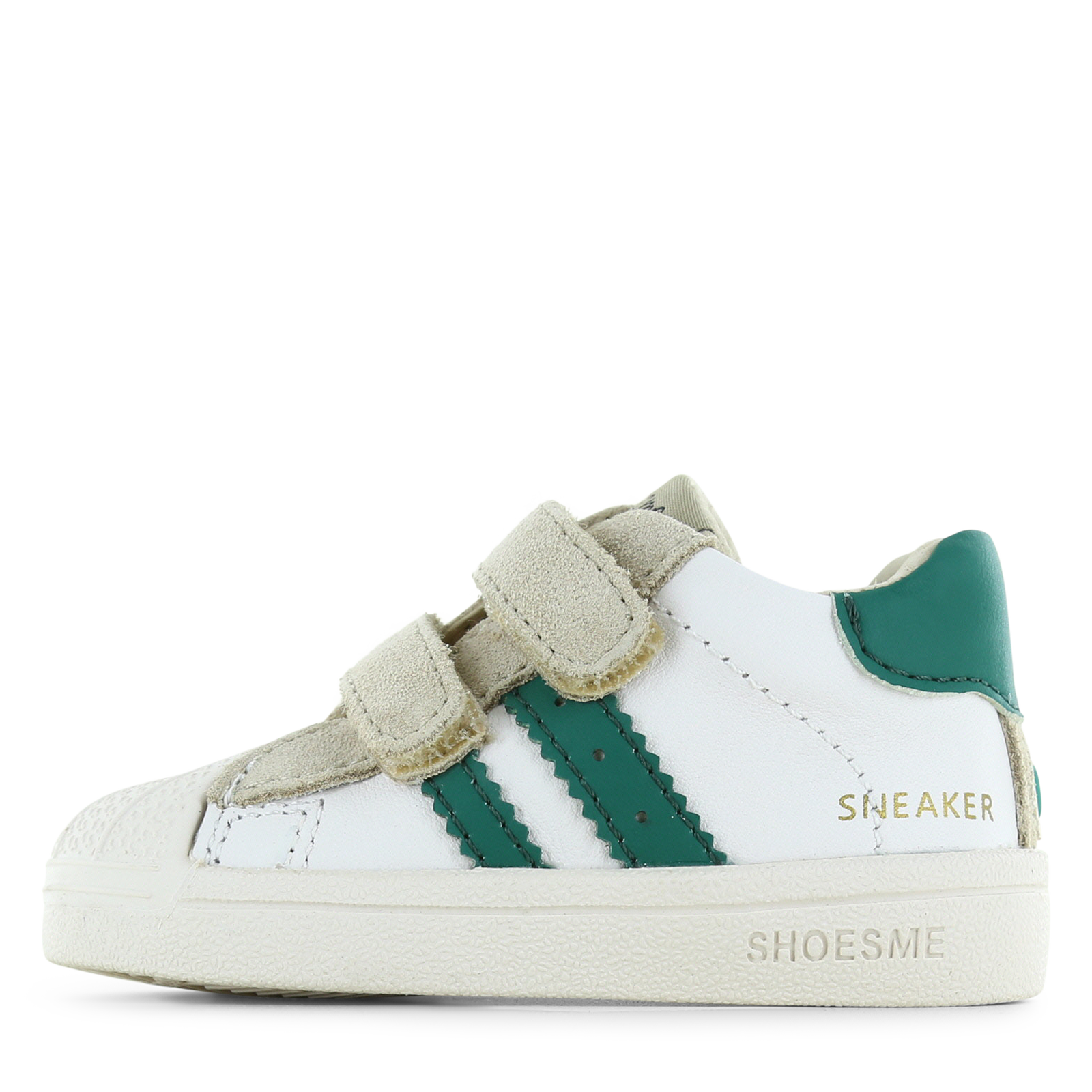 Shoesme wit-groen sneakertje Microfiber leer, Suède | Jongens schoenen
