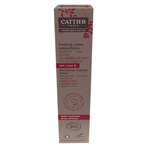 Creme Noturno Redensificador Antienvelhecimento Orgânico Cattier 50ml