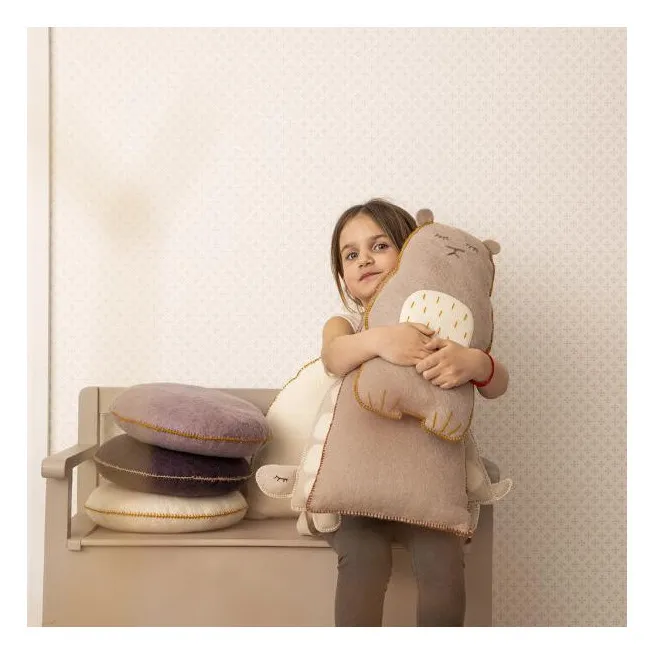 Muskhane Coussin Pasu Grizzly en feutre | Gris clair