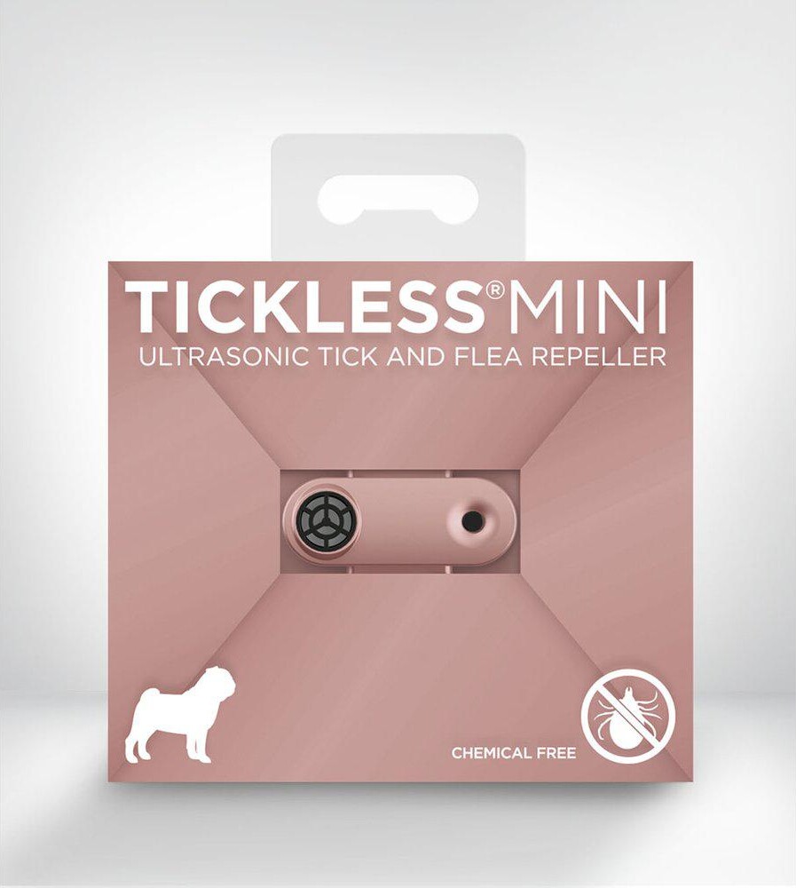 Tickless - Mini Ultrasonic Tægebeskyttelse Til Hund - Rosa