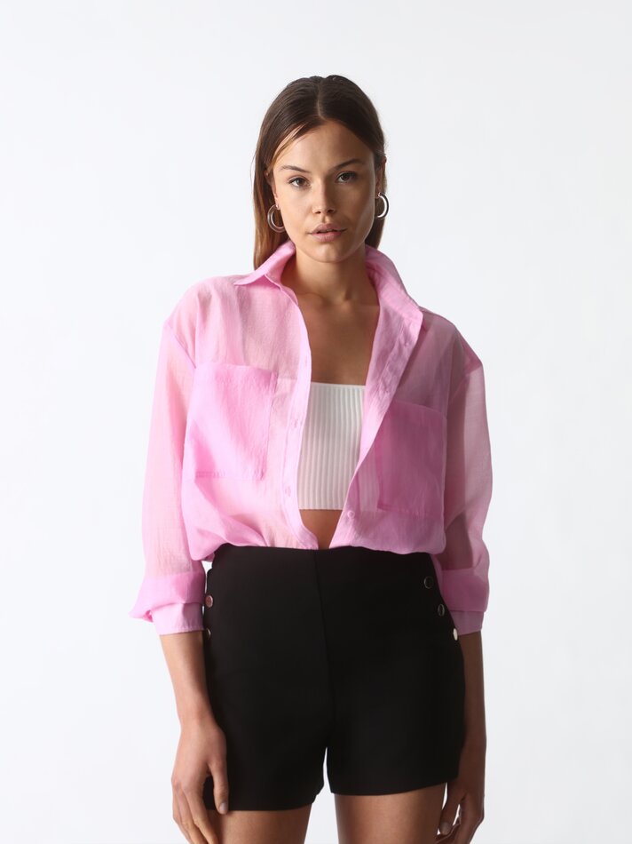 Shorts sociais com detalhes - Preto