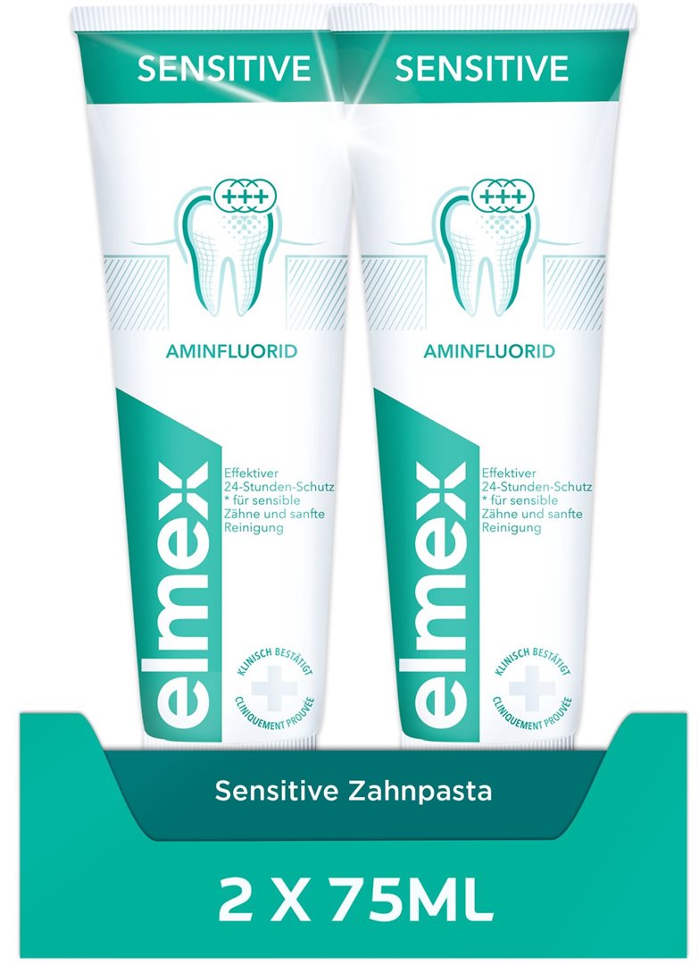 ELMEX SENSITIVE Zahnpasta<br>2 × 75 ml, Tube, Paste, Duo