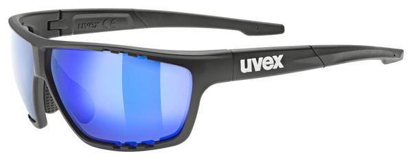 Lunettes Uvex sportstyle 706 Noir Mat - Miroir Bleu