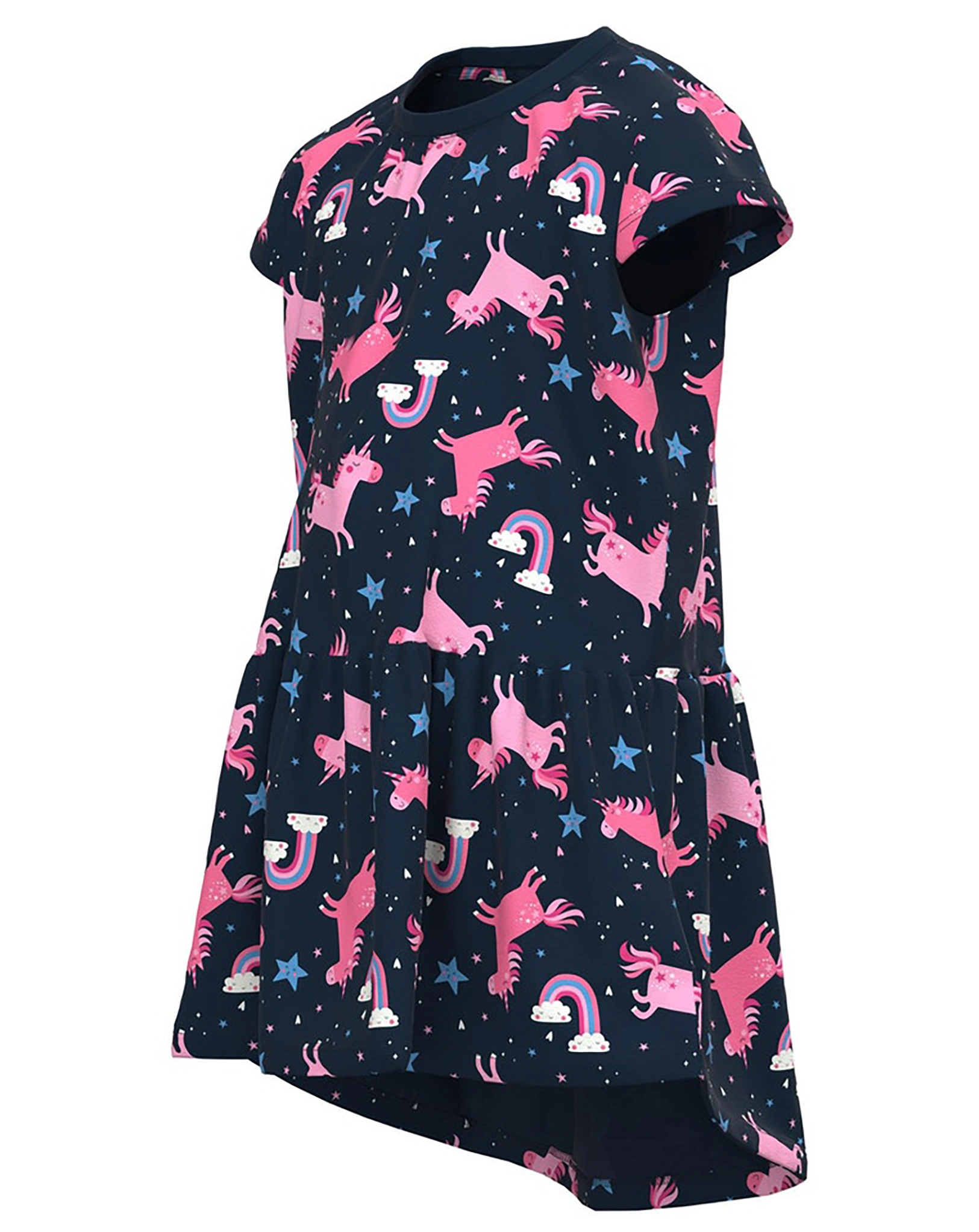 Kurzarmkleid NMFVIGGA - UNICORN in dark sapphire