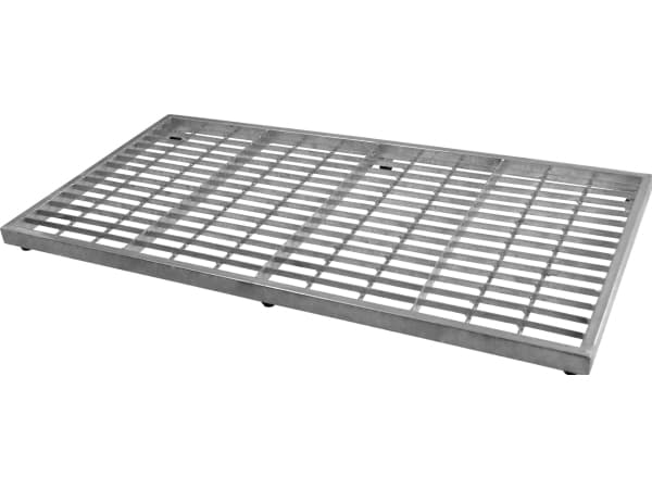 HOME It® firkantet trinrist med 6 stillesko 40x80 cm galvaniseret
