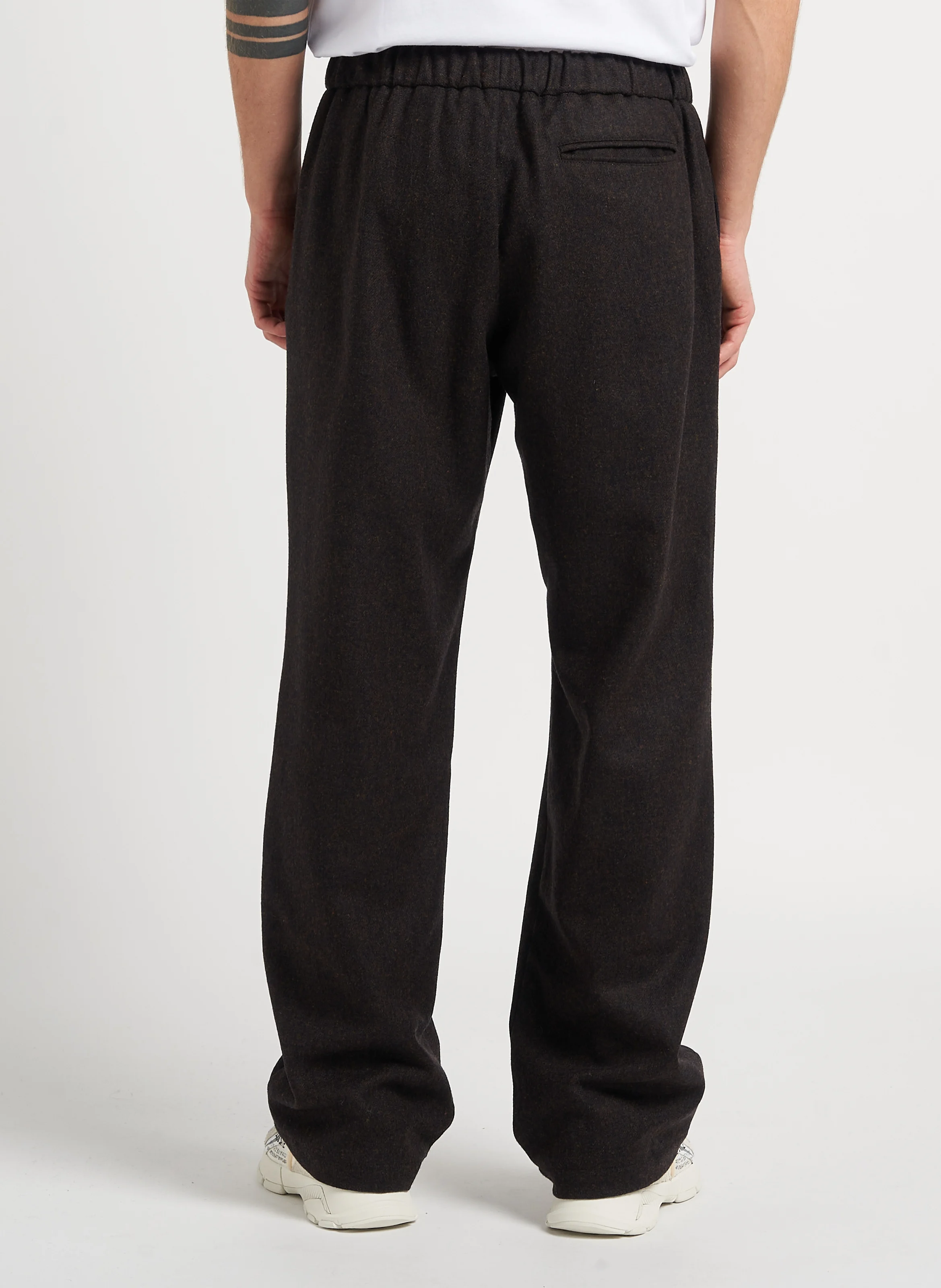PARSH TERRA - Pantalon droit en laine vierge | Marron