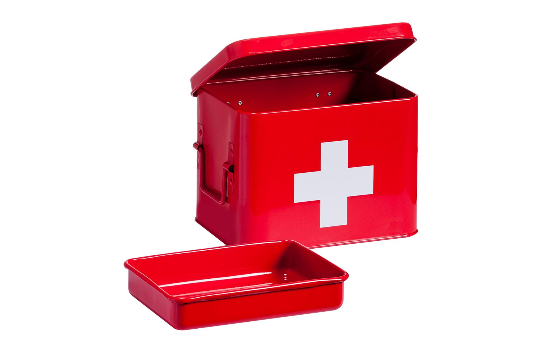 Erste Hilfe Schrank 21.5 x 16 x 16 cm, RotMedikamentenbox