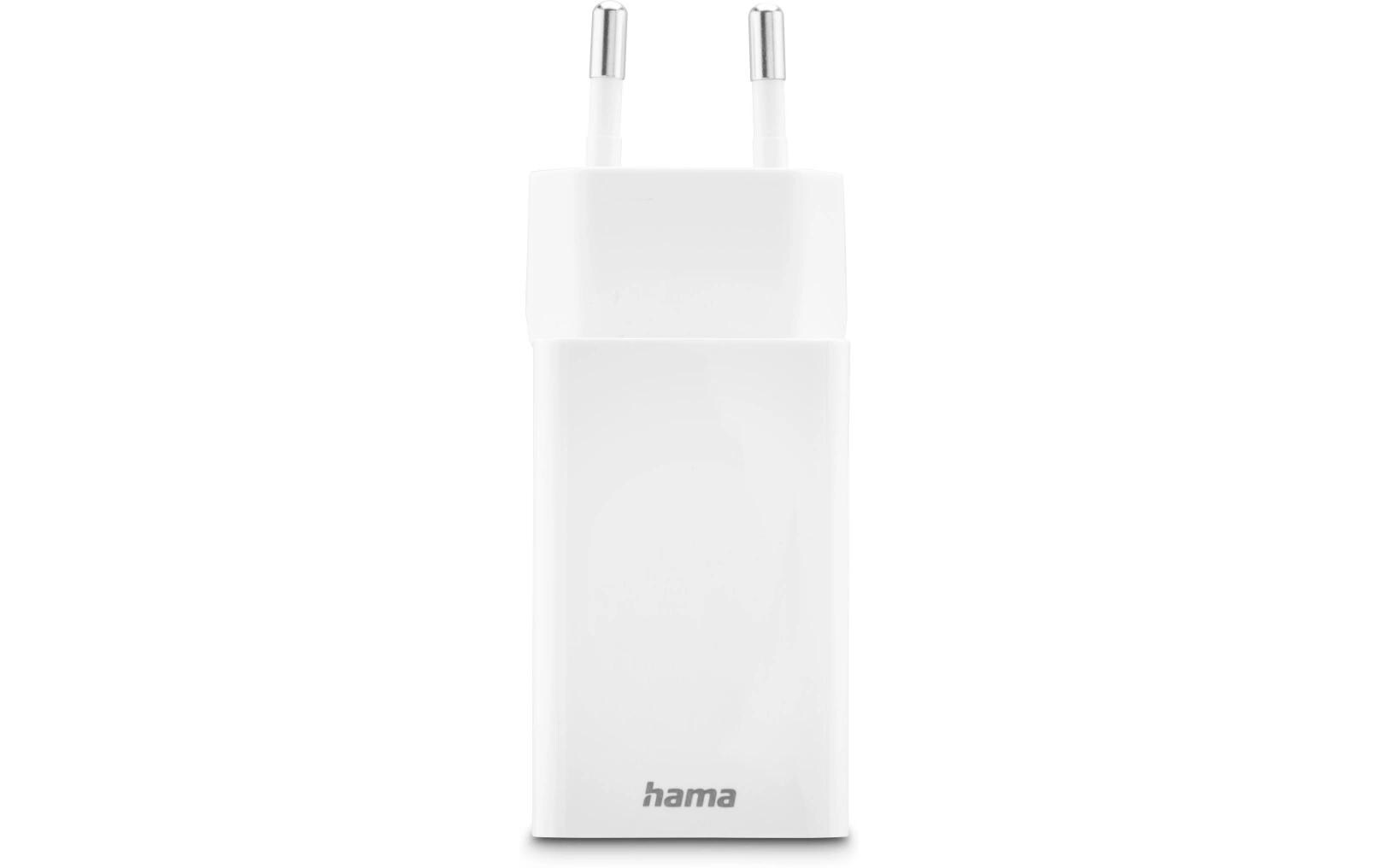 USB-Wandladegerät Gan charger USB-A USB-C 45 W WeissSchnellladegerät mit 1x USB-C und 1x USB-A