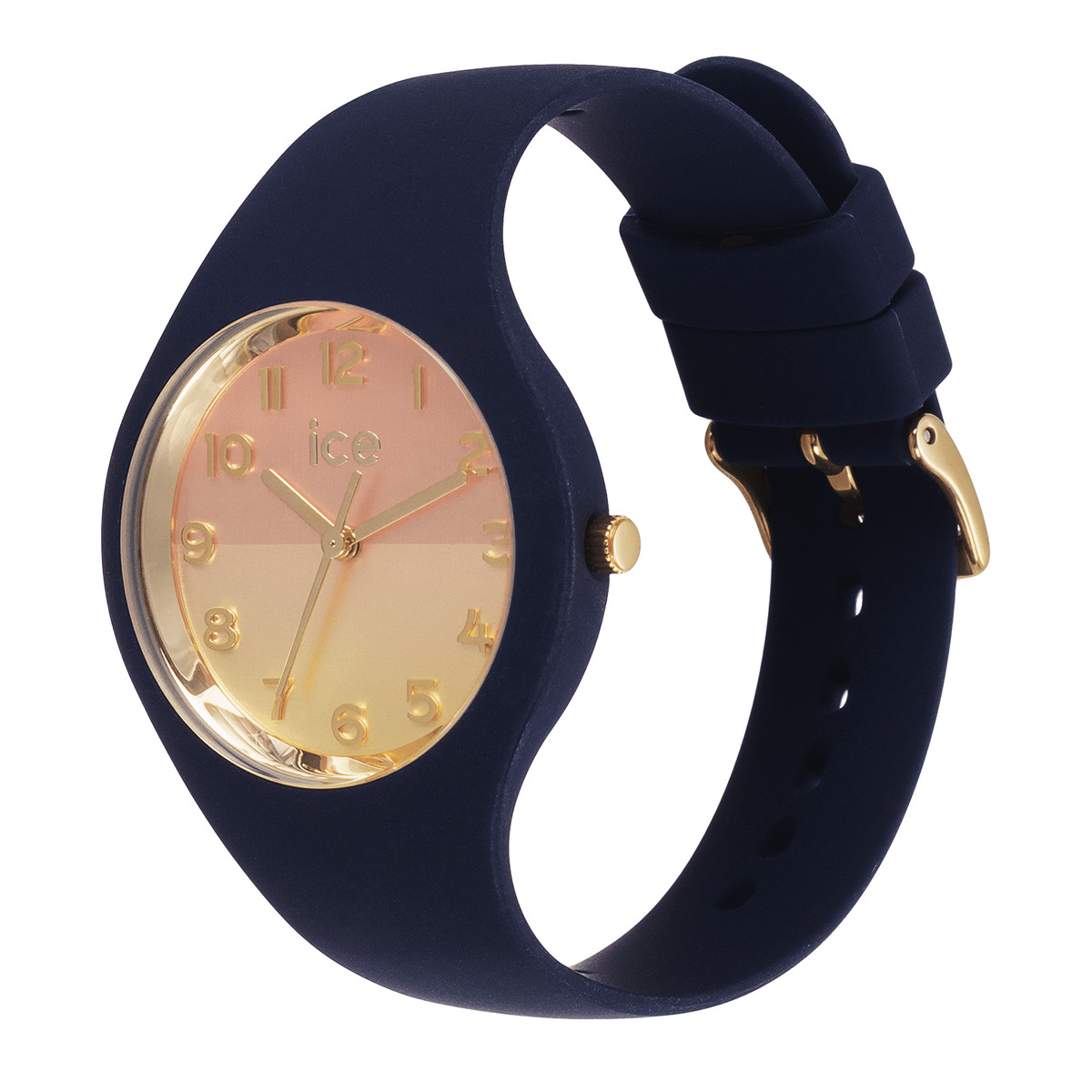 Montre ICE WATCH Ice Horizon femme plastique doré bracelet silicone bleu marine