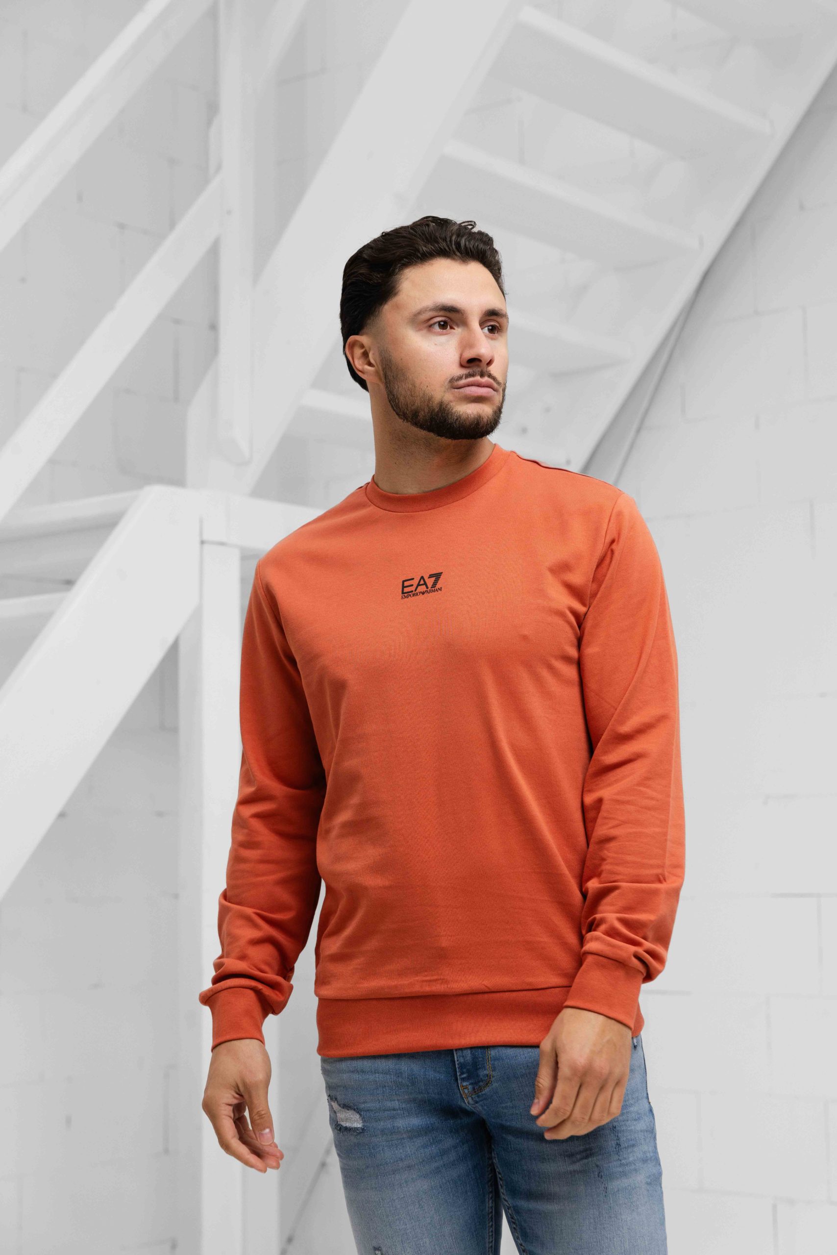 EA7 Emporio Armani 8NPM30 Sweater Heren Oranje