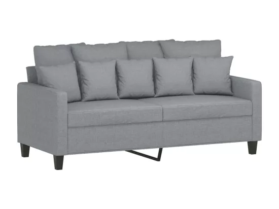 Canapé à 2 places Gris clair 140 cm Tissu