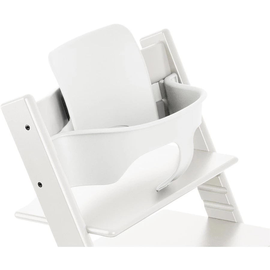 STOKKE® Tripp Trapp® Hochstuhl Buche Whitewash + gratis Baby Set weiß