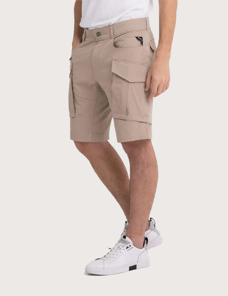 REPLAY SHORT CARGO JOE BEIGE 015