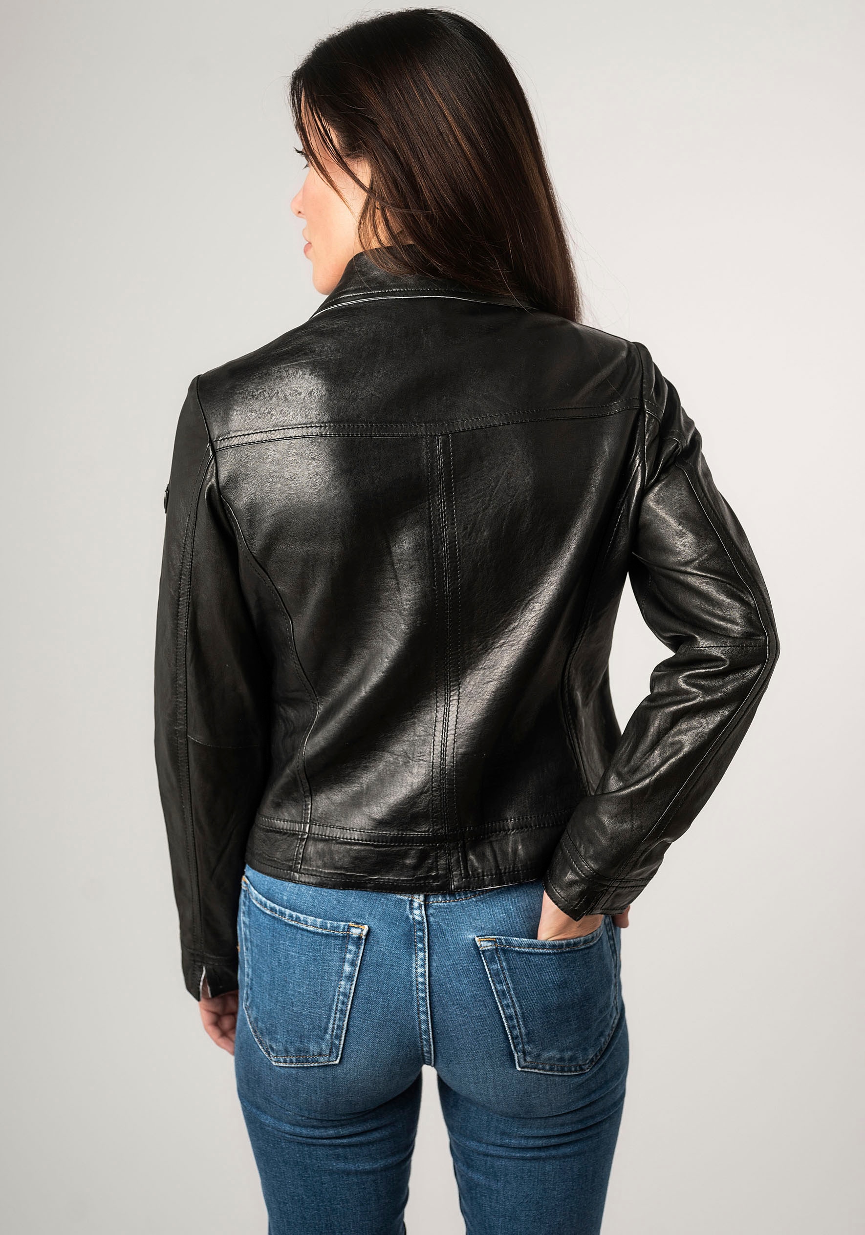 Mauritius Lederjacke »MWLusan« mit Umlegekragen