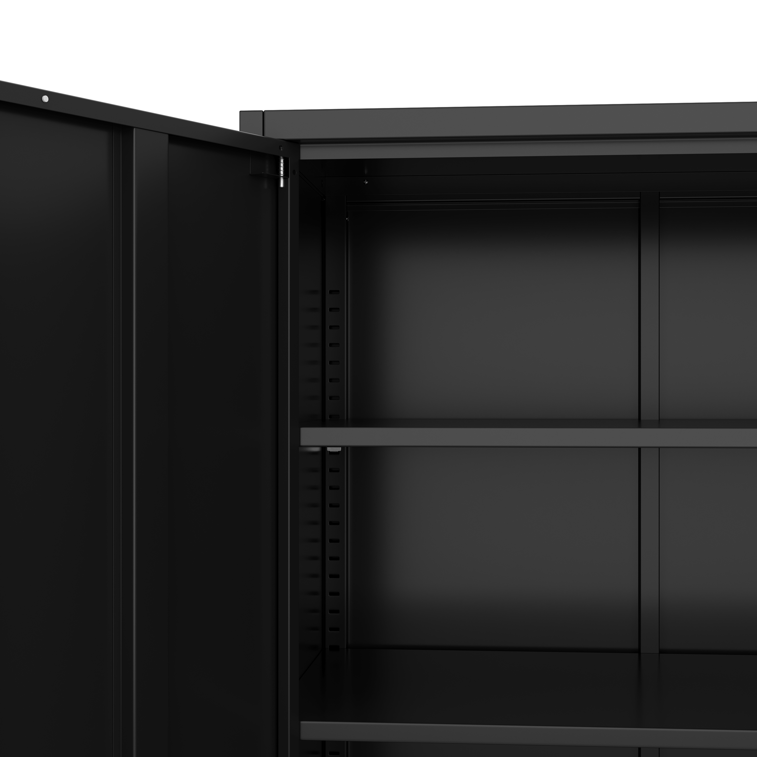 Aktenschrank mit 3 Böden 90 x 90 cm schwarz