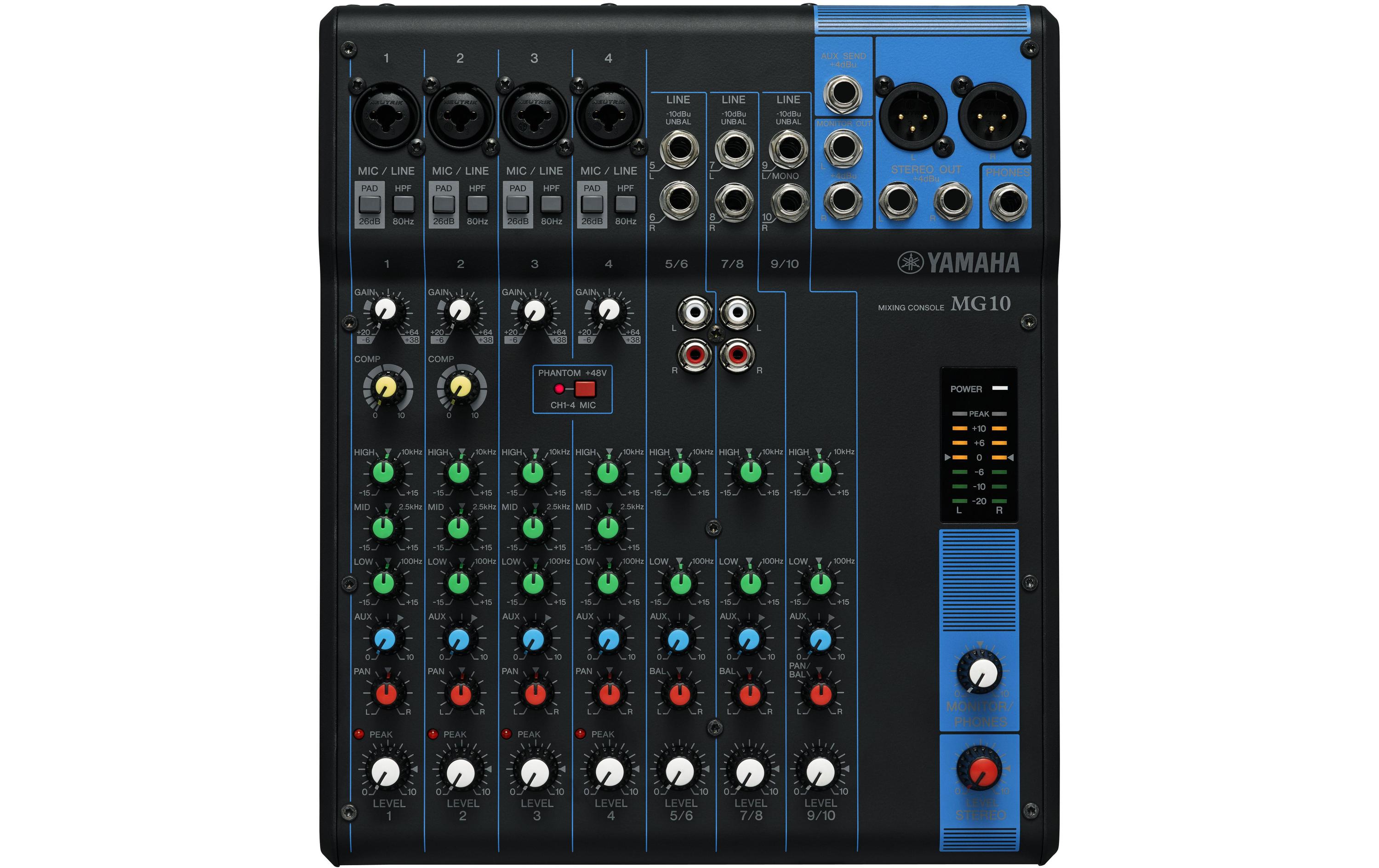 Mischpult MG10 - 10-Kanal, analog<br>10-Kanal-Analogmixer