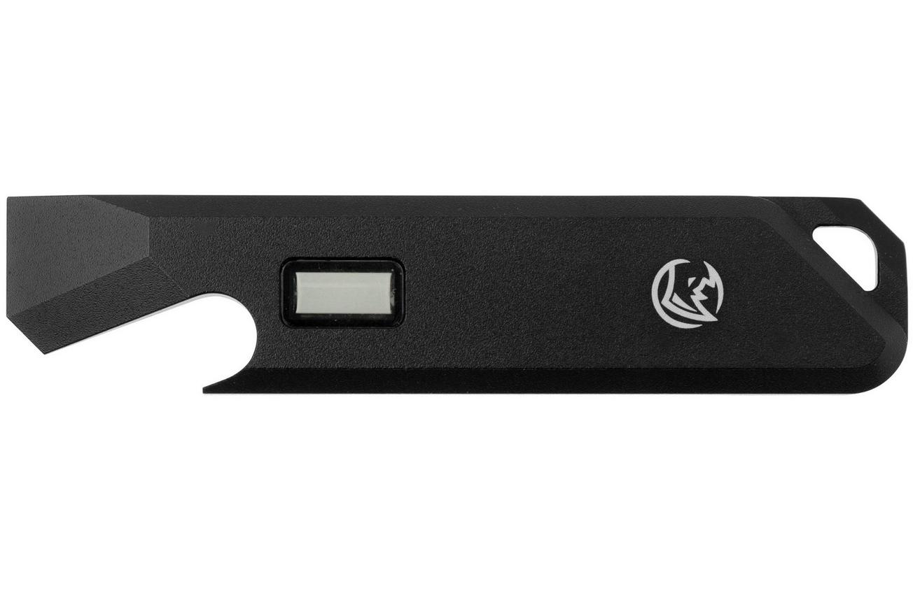Glow Rhino Pry Bar PRY-201-AL-Z-XG Black Anodized Aluminum Green Tritium