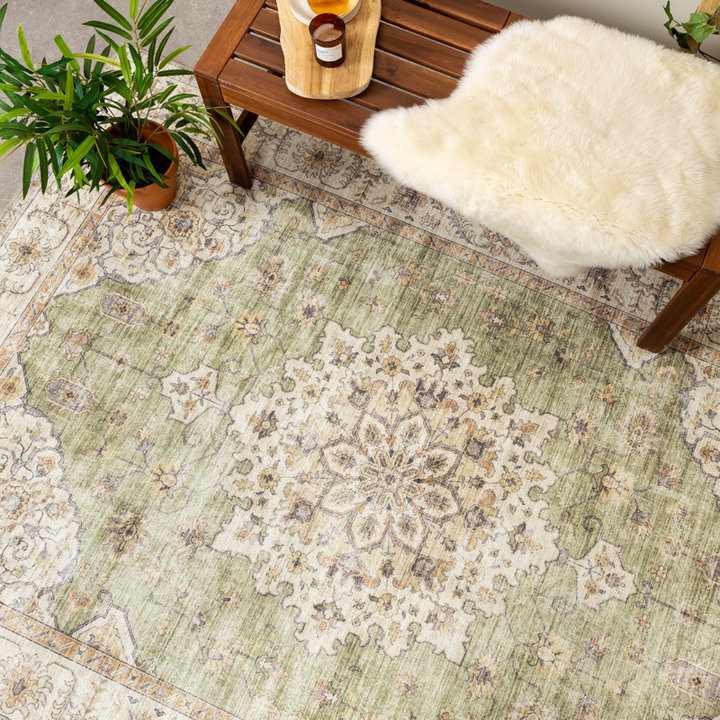 Vintage buitenkleed - Santo Medaillon Groen