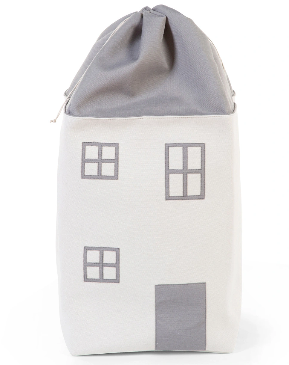 Spielzeugtasche HAUS in ecru/grau
