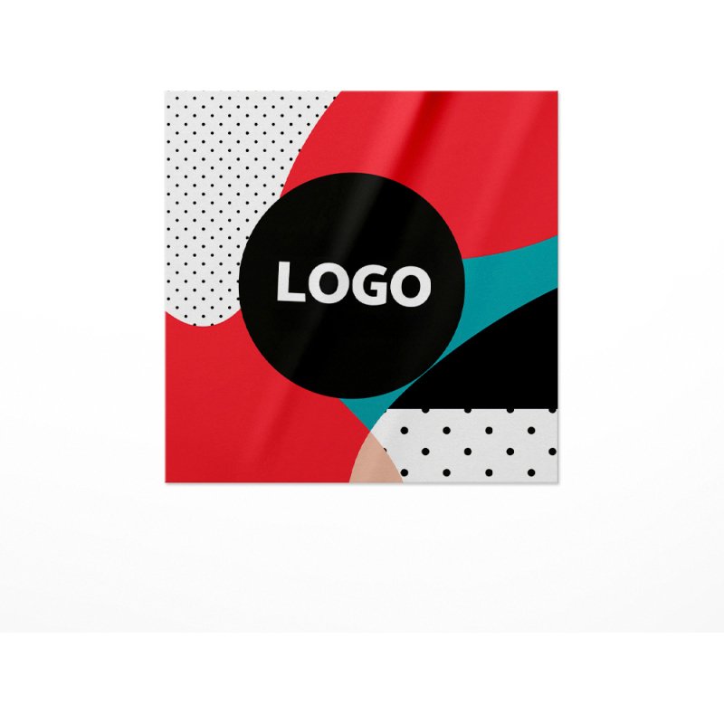 Sticker papier publicitaire carré - marquage multicolore