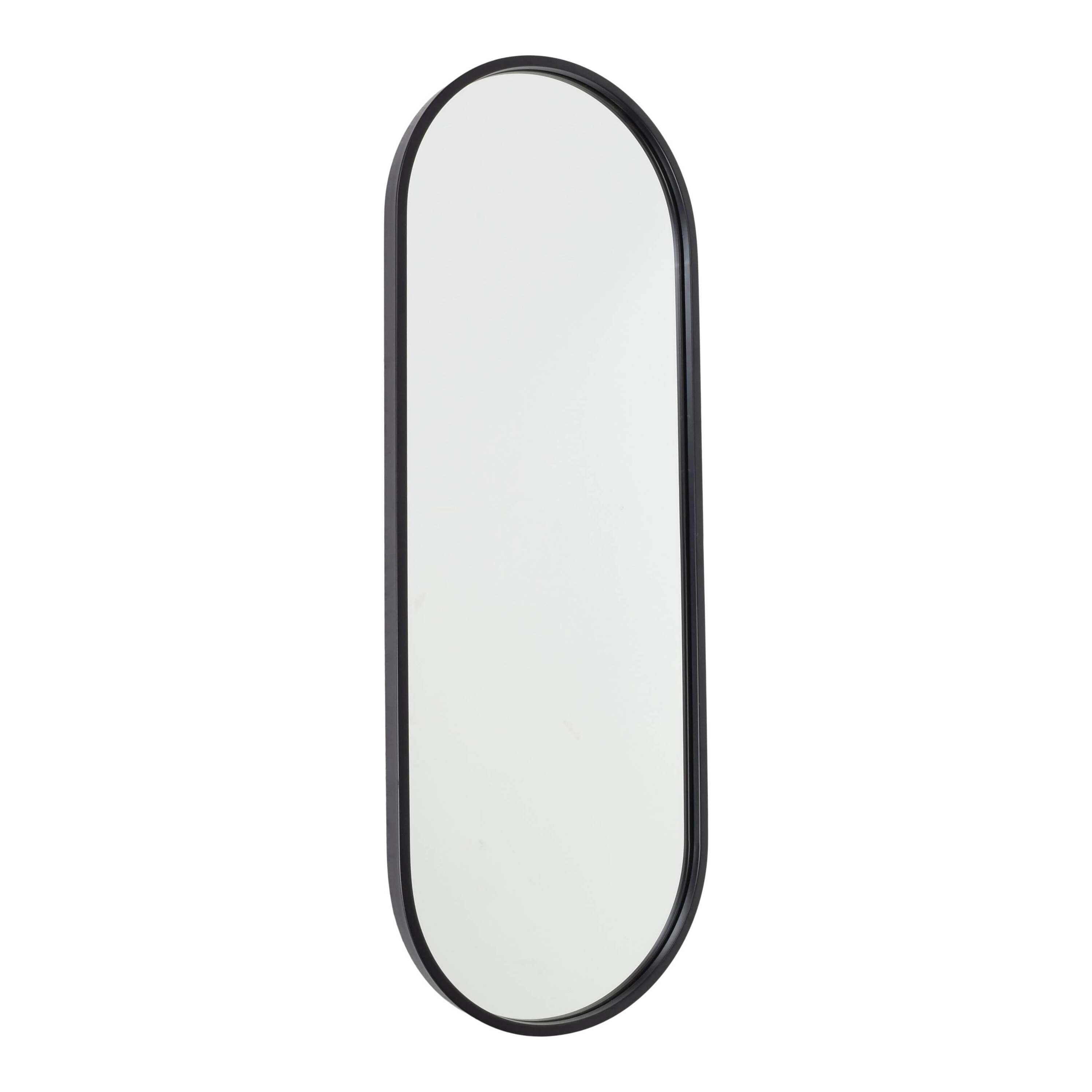 Fragix Boston Spiegel Ovaal - Zwart - 80x30