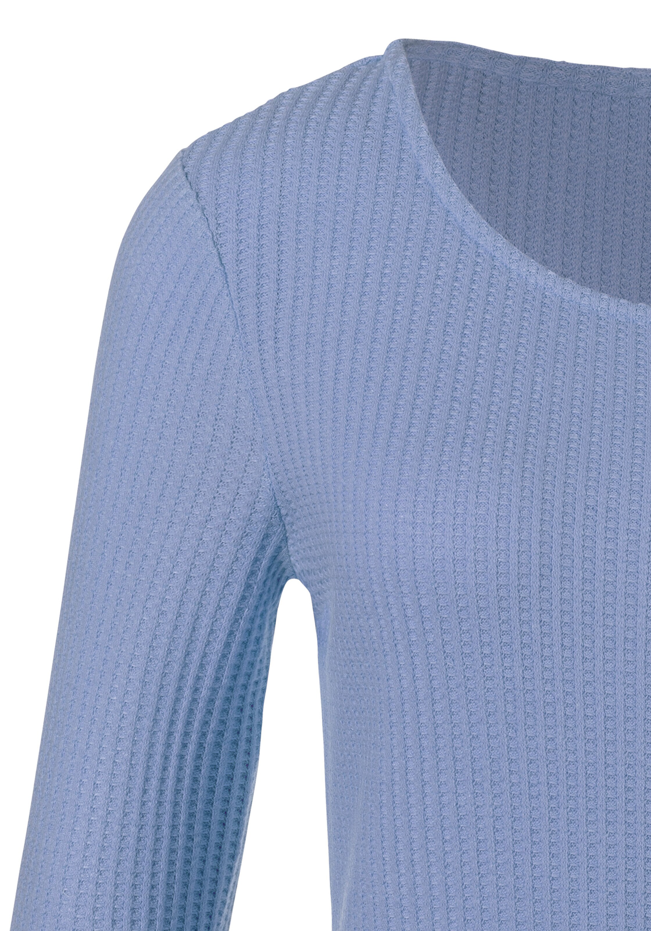 LASCANA Langarmshirt in hellblau