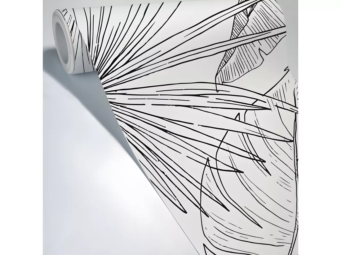 Papier Peint Panoramique L336xH270cm - Lämnar Svart - Papier intissé 150gr/m2