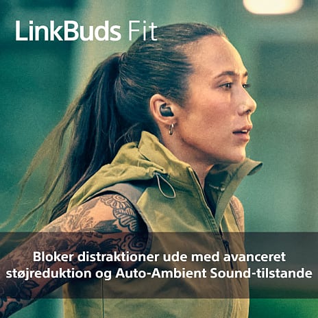 Sony LinkBuds Fit trådløse in-ear høretelefoner – hvid