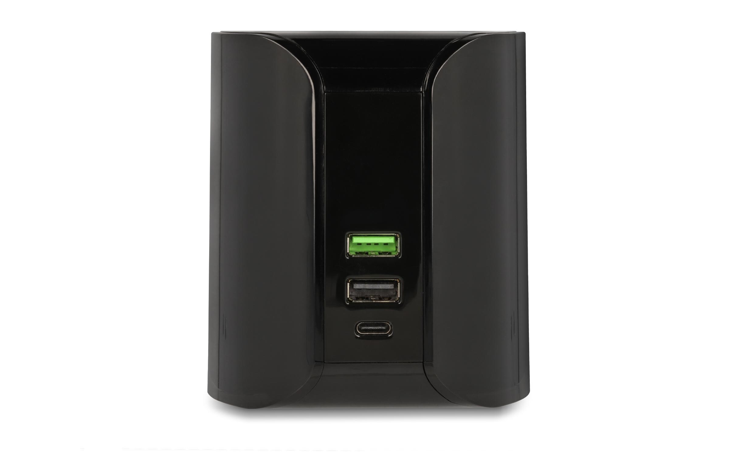Ladestation 1x USB Type-C, 2x USB Type-A mit WirelessDelock USB und kabelloses Ladegerät 1 x USB Type-C PD + 2 x USB Typ-A mit 58 W