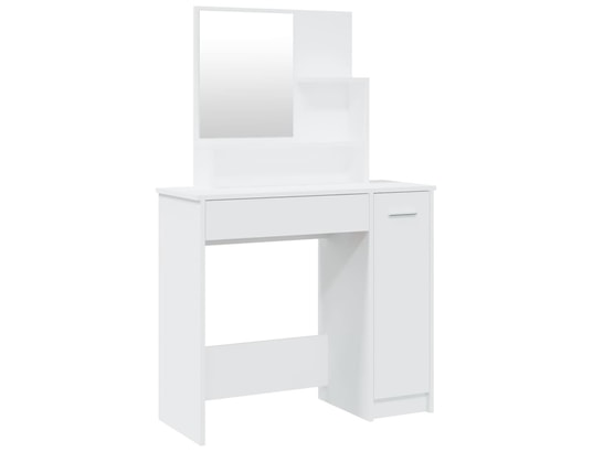 VIDAXL - Coiffeuse avec miroir blanc 86,5x35x136 cm