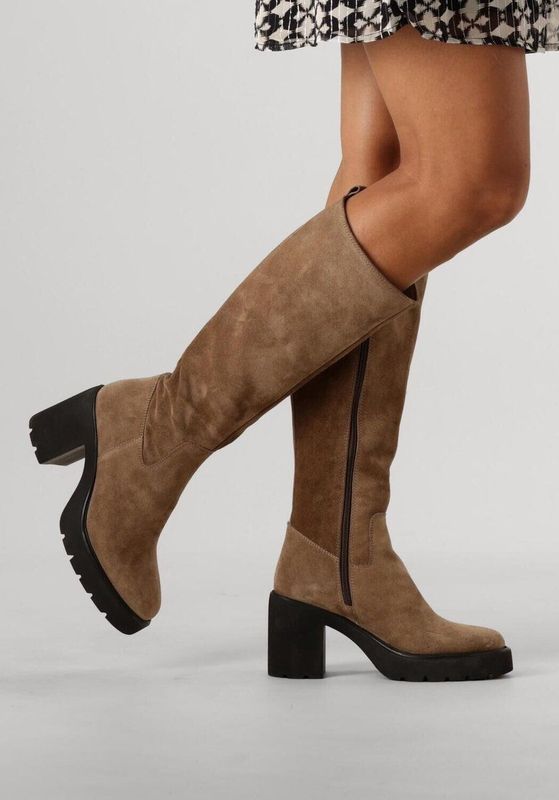 Unisa - Karena - Schoenen - Beige - Suède - Blokhak