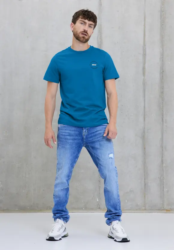 T-Shirt mit Prints - laguna blue