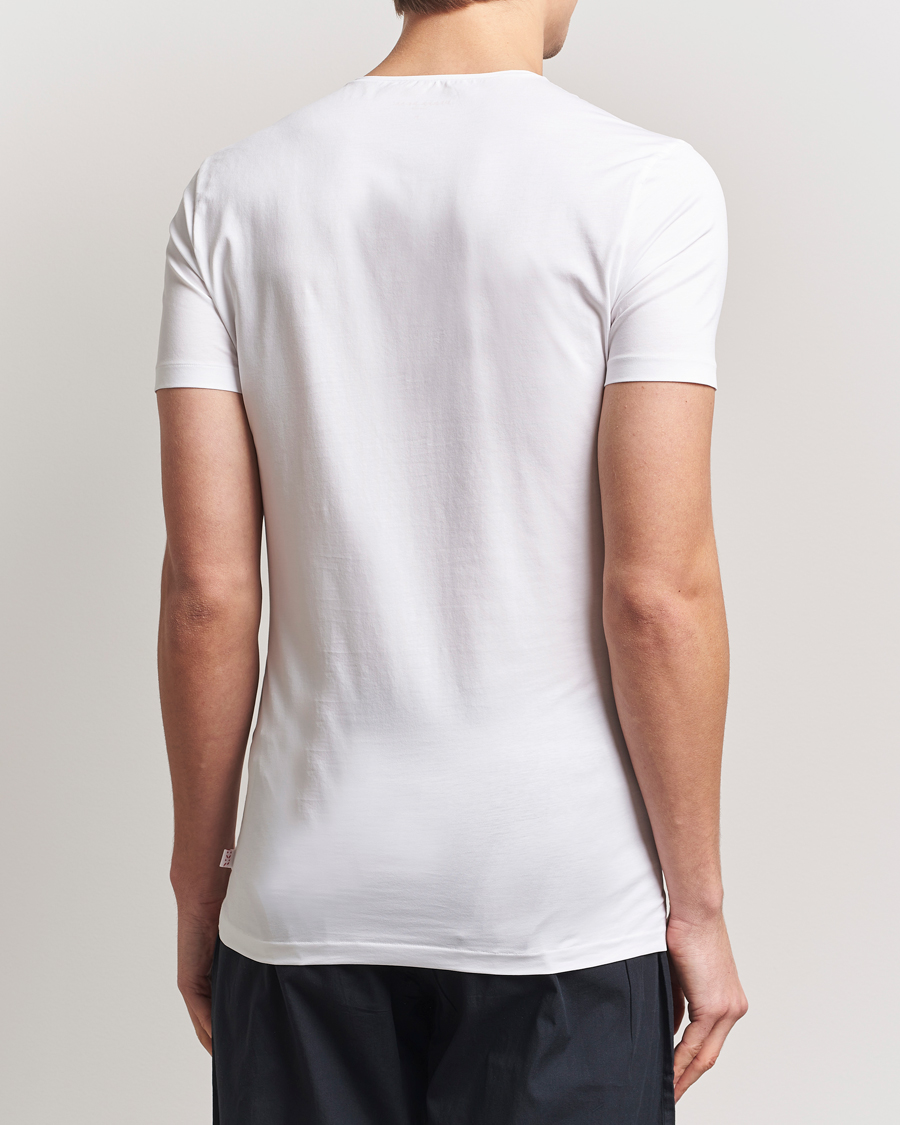 Derek Rose Pima Cotton Crew Neck T-Shirt White